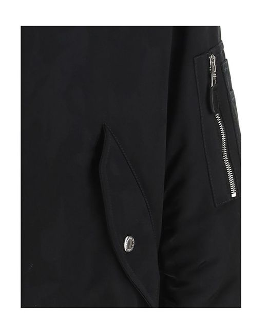 McQueen Black Ollies Zipped Bomber Jacket for men