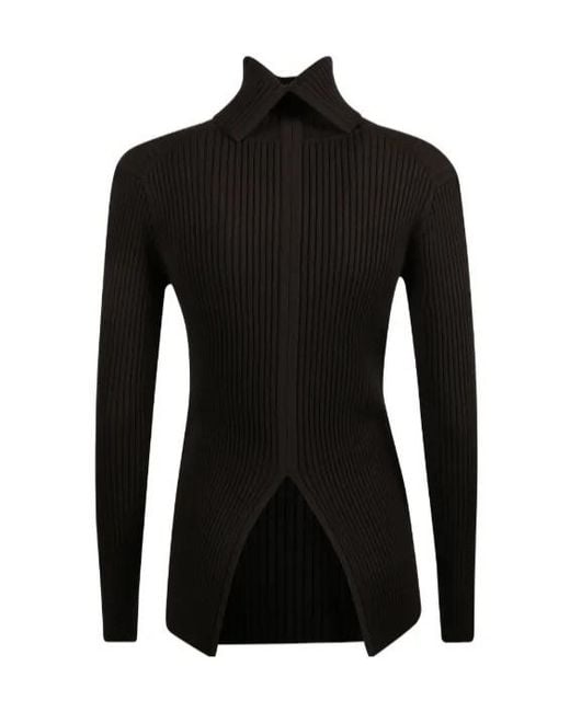 P.A.R.O.S.H. Black Ribbed Sweater
