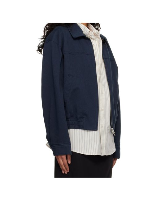 DUNST Blue Elasticated Waistband Zip-Up Jacket for men