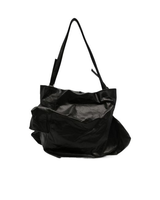 Yohji Yamamoto Black Leather Shoulder Bag
