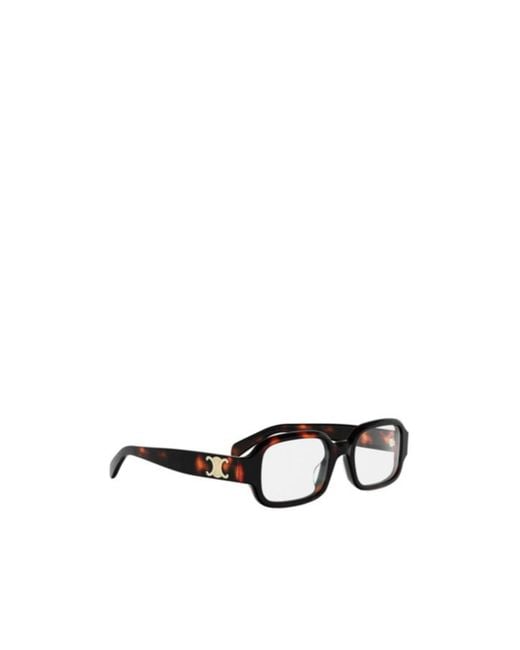 Céline White Full-Rimmed Plano Lenses