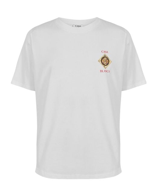 Casablanca White Printed T-Shirt for men