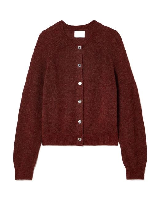 Doen Red Long-Sleeve Cardigan