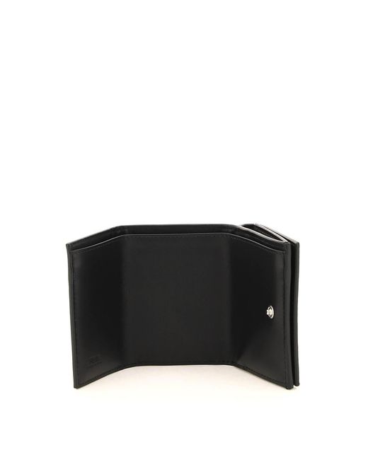 Fendi Gray Logo Detailed Tri-Fold Wallet for men