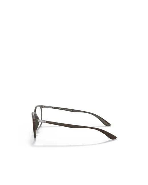 Ray-Ban Metallic Square-Frame Glasses for men