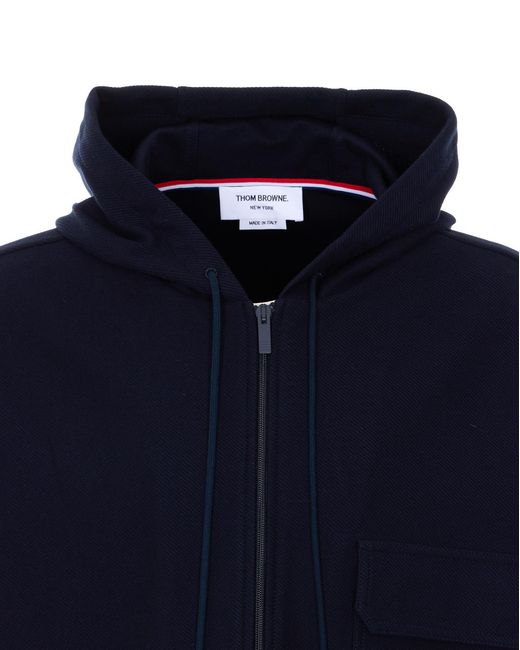 Thom Browne Blue Oversized Armband Parka for men