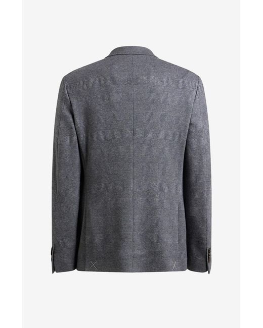 Etro Gray Lapel Long-Sleeved Suit Jacket for men