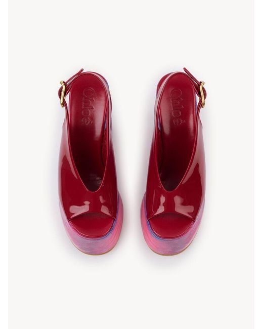 Chloé Pink Chloé Maxime Wedge Sandals