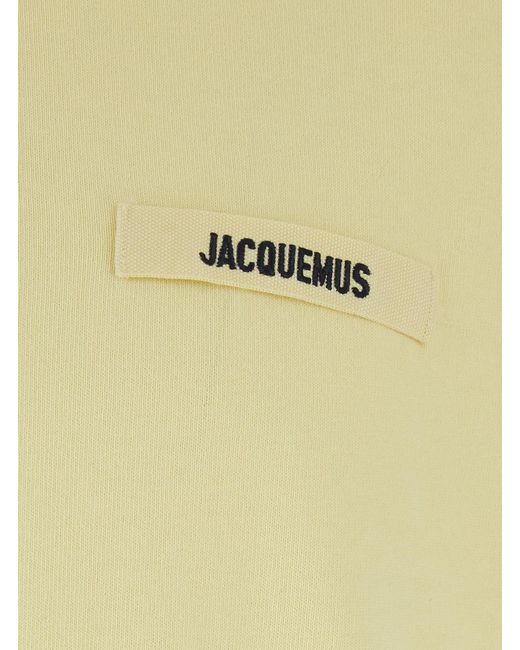 Jacquemus Yellow Le Gros Grain Logo Patch T-Shirt for men