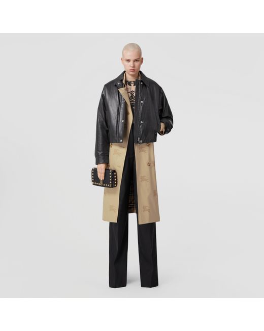 Burberry Black Equestrian Knight Buttoned Jacket