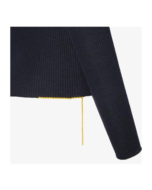 Fendi Blue Wool Ribbed Sweater