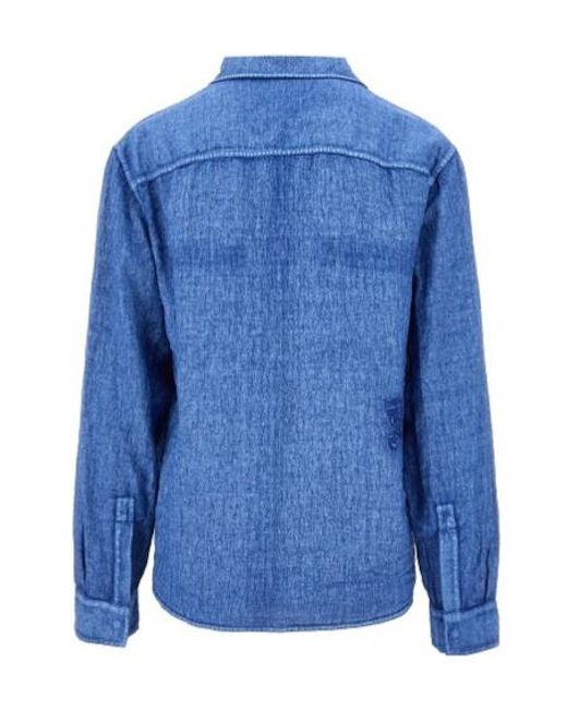 Burberry Blue Long Sleeved Denim Shirt for men