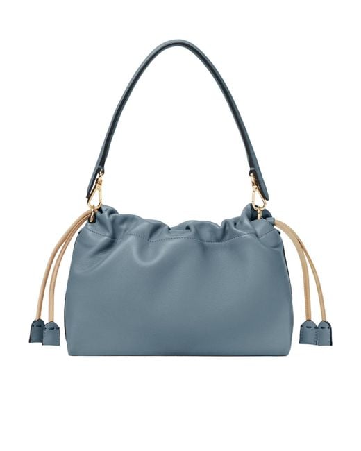 Fendi Blue Mamma Baguette Medium Shoulder Bag