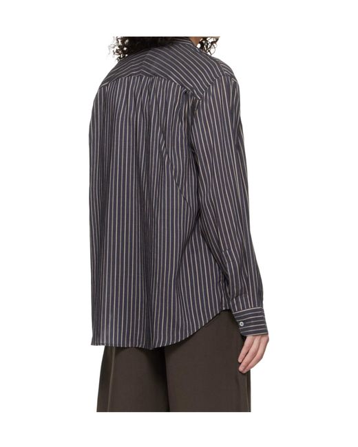 Studio Nicholson Gray Striped Button Shirt for men