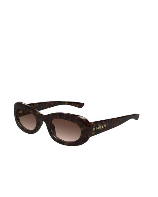 McQueen White Eyewear Oval Frame Sunglasses