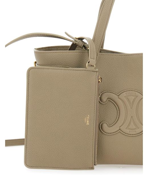 Céline Metallic Mini Cabas Anais Cuir Triomphe