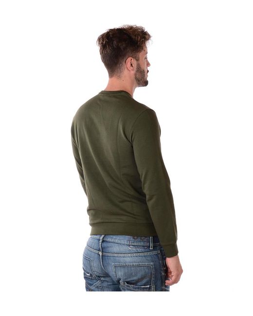 Emporio Armani Green Logo Round-Necked Sweater for men