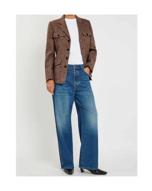 Nili Lotan Brown Fleur Tweed Jacket