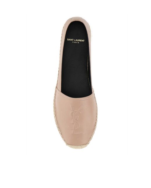 Saint Laurent Natural Monogram Embossed Espadrilles