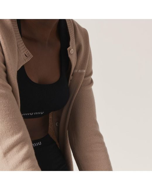 Miu Miu Black Seamless Racerback Top
