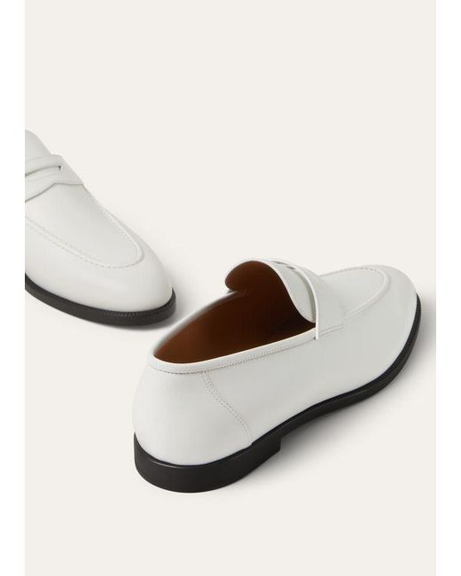 Loro Piana White Sergio Loafer
