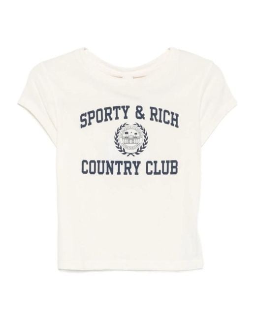 Sporty & Rich White Short-Sleeved T-Shirt
