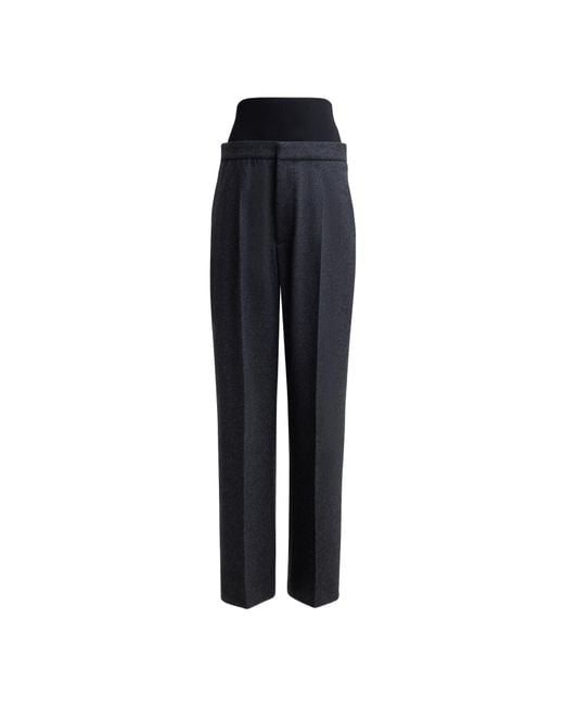 Alaïa Blue Wool Casual Pants