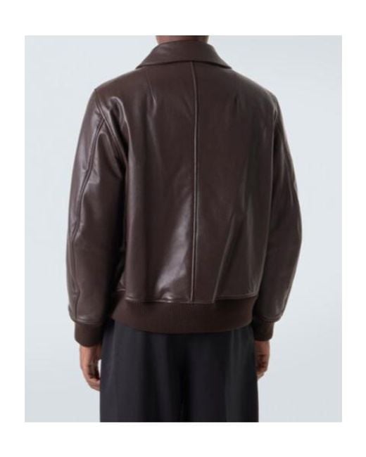 Simone Rocha Brown Leather Jacket for men