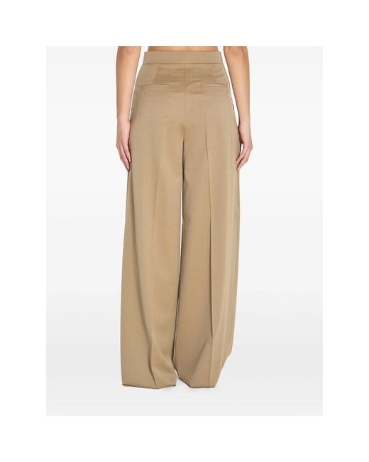 Max Mara Natural Wide-Leg Casual Pants