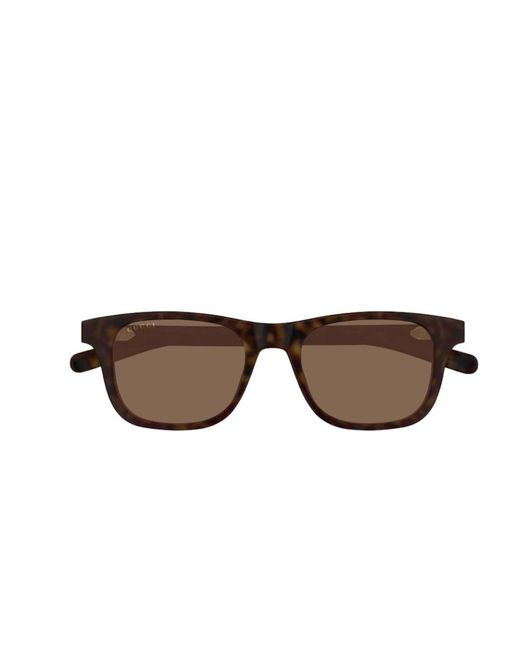 Gucci Brown Eyewear Rectangular Acetate Sunglasses for men