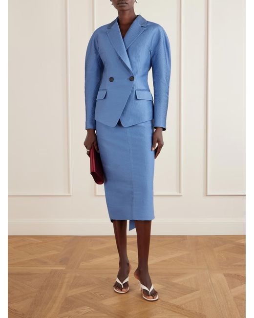 Lanvin Blue V-Shaped Skirt