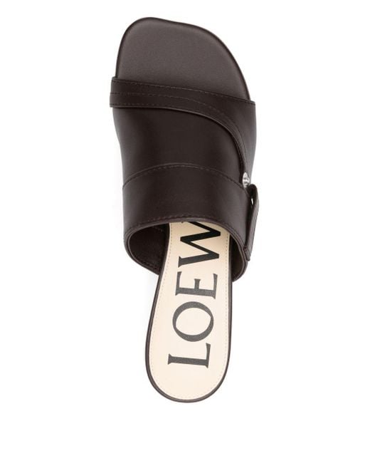 Loewe Brown 45Mm Toy Leather-Band Sculpted-Heel Sandals
