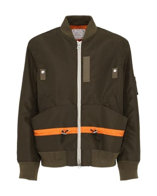 Sacai Green Nylon Twill Jacket for men