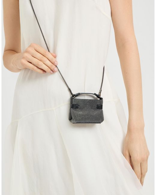 Brunello Cucinelli Black Top-Handle Mini Bag