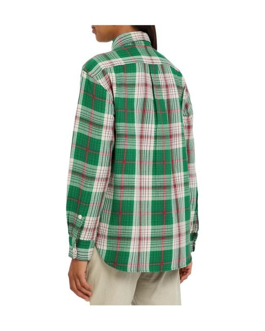 Polo Ralph Lauren Green Plaid Cotton Shirt