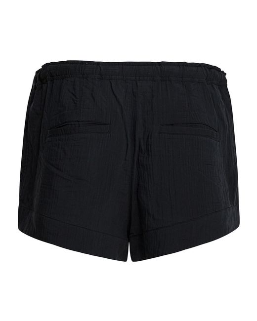 Isabel Marant Black 'Birva' Shorts With Laces