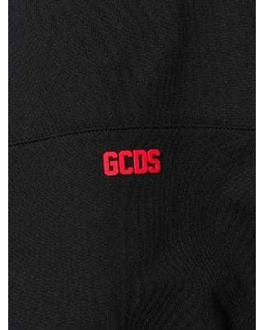 Gcds Black Logo Hooded Sweater for men