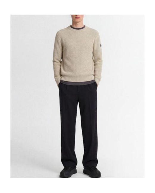 Moncler Natural Logo Virgin Wool Sweater for men