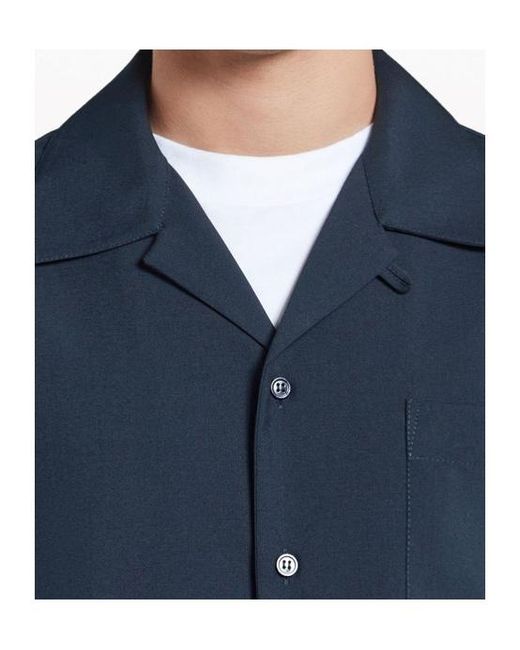 Marni Blue Collared Short-Sleeve Shirt for men