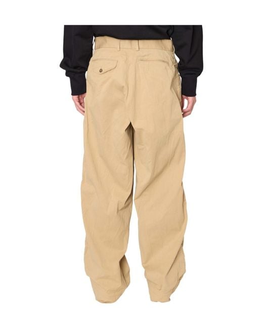 Kolor Natural Casual Trousers With Belt Loops for men