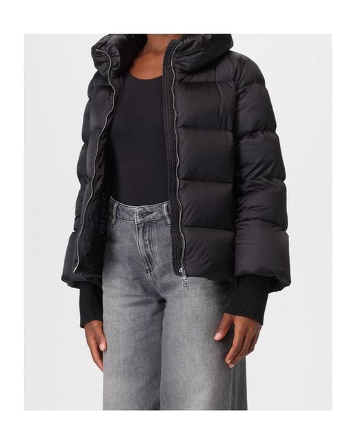 Add Black Short Hooded Down Jacket
