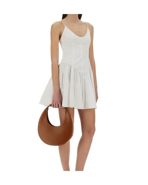 Staud White Dene Mini Dress