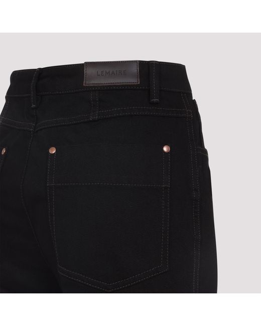 Lemaire Black High-Waisted Straight-Leg Trousers