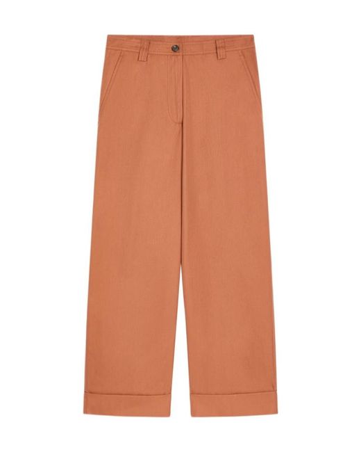 Dries Van Noten Orange Cotton Trousers