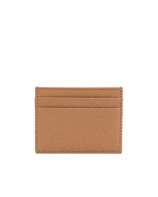Dolce & Gabbana Pink Logo Plaque Cardholder