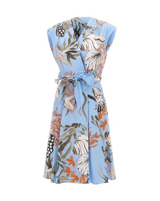 Marella Blue Sleeveless Dress