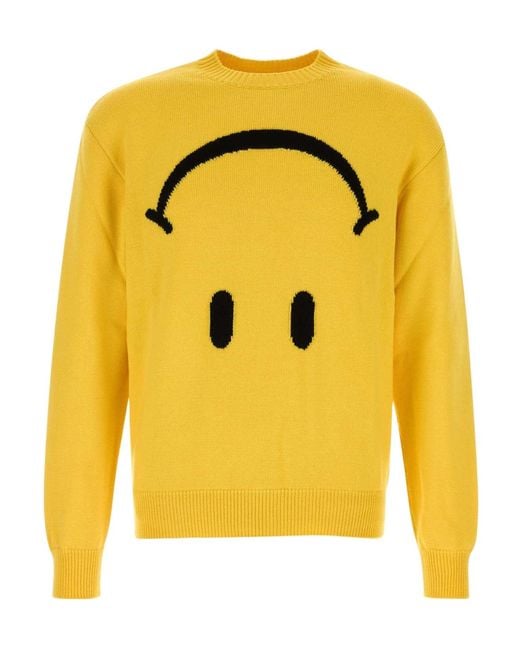 Moschino Yellow Long-Sleeved Sweater for men