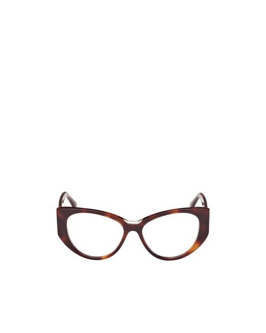Max Mara White Cat-Eye Frame Glasses