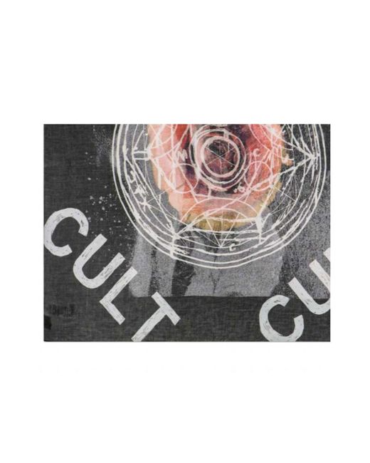McQueen Black Printed Scarf
