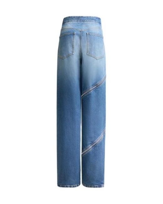 Alaïa Blue Denim Spiral Jeans